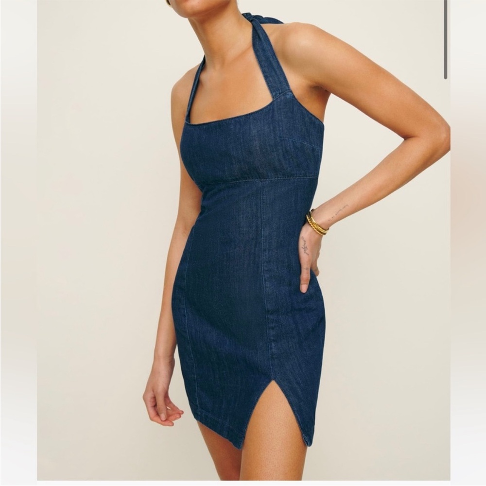 Reformation Isha Denim Mini Dress size 8
NWT halter dress
